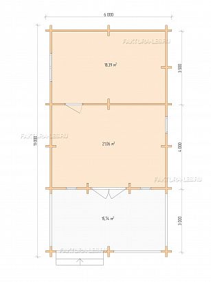  «ДСВ 6x8», 55.2 м². Планировка 1 этаж