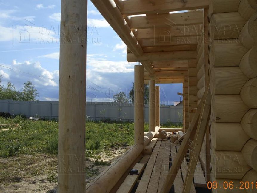 Строительство бани - дешевые бани из бревна Б-29