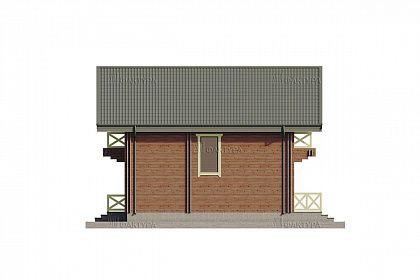 Проект дома из двойного бруса «Граф», 152 м². Вид справа