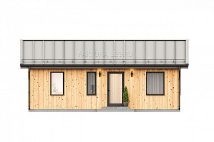 Проект каркасного дома &laquo;Сканди-09&raquo;, 73.7 м². Вид справа