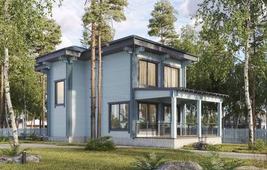 Проект дома из двойного бруса Березовая гора