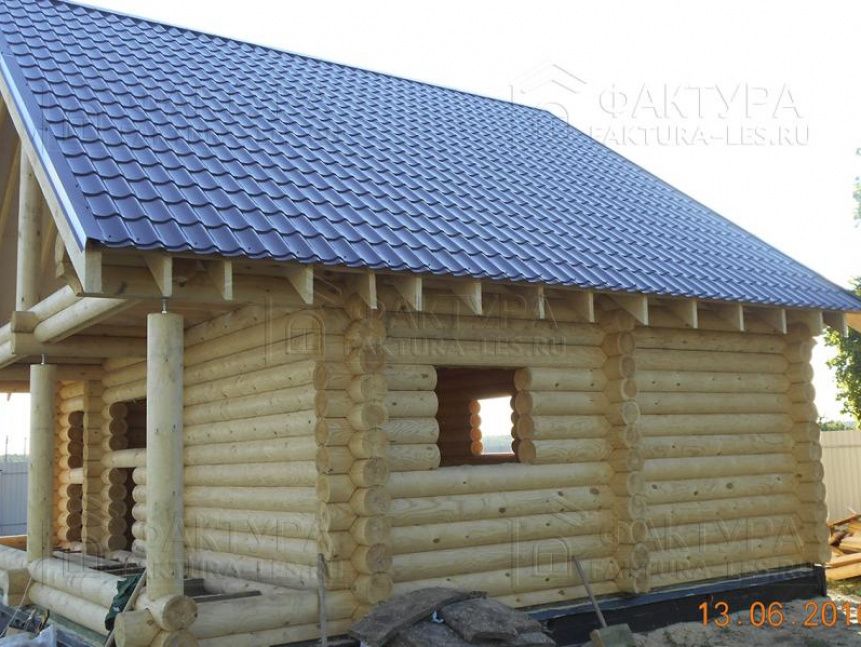 Металлочерепица - кровля бани Б-29