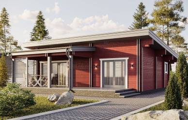 Проект дома из двойного бруса Опал