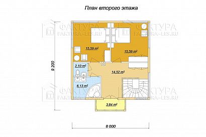 Проект каркасного дома «Майский 3», 120.3 м². Планировка 2 этаж