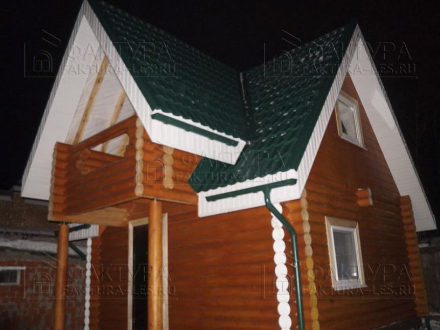 Кровля в деревянном доме - проект из бревна Б-2