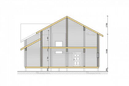 Проект дома из двойного бруса «Тихий уголок», 148 м². Срез проекта