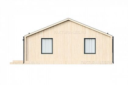 Проект каркасного дома &laquo;Барн-10&raquo;, 102.1 м². Вид сзади