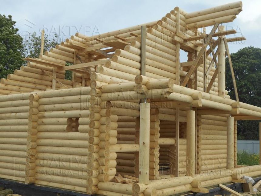 Начало работ по монтажу кровли - проект бани Б-29