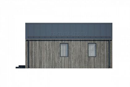 Проект каркасного дома &laquo;Барн-07&raquo;, 59 м². Вид слева
