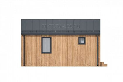 Проект каркасного дома &laquo;Барн-03&raquo;, 31.8 м². Вид справа