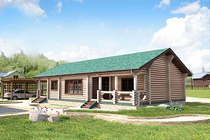 Проект дома из бревна &laquo;Шувалово&raquo;, 114 м².