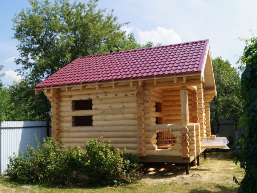 Проект бани из бревна Б-1 в Тульской обл. — №1