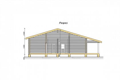 Проект дома из двойного бруса «Лэнгли», 143 м². Срез проекта