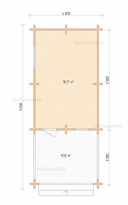  «ДСВ 4x6», 28.3 м². Планировка 1 этаж