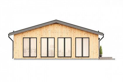 Проект каркасного дома &laquo;Сканди-09&raquo;, 73.7 м². Вид спереди