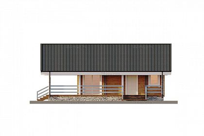 Проект дома из двойного бруса «Лэнгли», 143 м². Вид справа