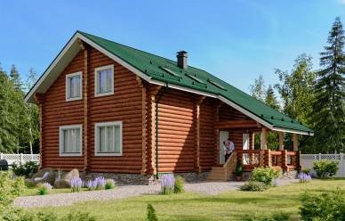 Проект дома из бревна Скоморохово