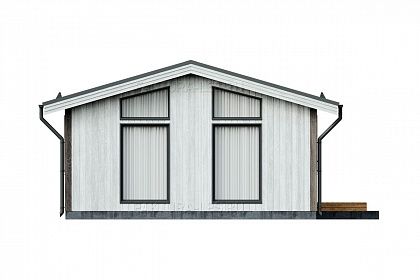 Проект каркасного дома &laquo;Сканди-03&raquo;, 47.8 м². Вид слева