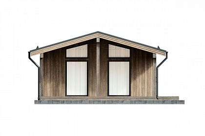 Проект каркасного дома &laquo;Сканди-04&raquo;, 65.8 м². Вид спереди