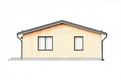 Проект каркасного дома &laquo;Сканди-08&raquo;, 111.3 м². Вид сзади