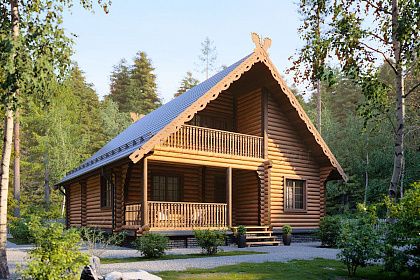 Проект дома из бревна &laquo;Вичуга&raquo;, 141 м².
