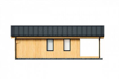 Проект каркасного дома &laquo;Сканди-06&raquo;, 81.4 м². Вид слева