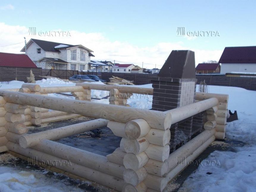 Возведение небольшой беседки из бревна - Чеховский р-н