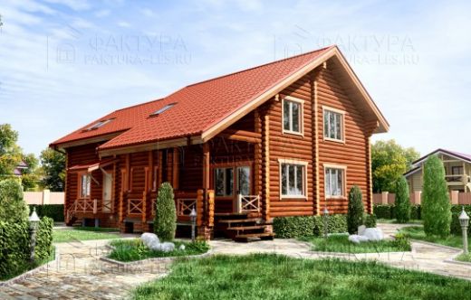 Проект дома из бревна «Подвязкино» 218 м²