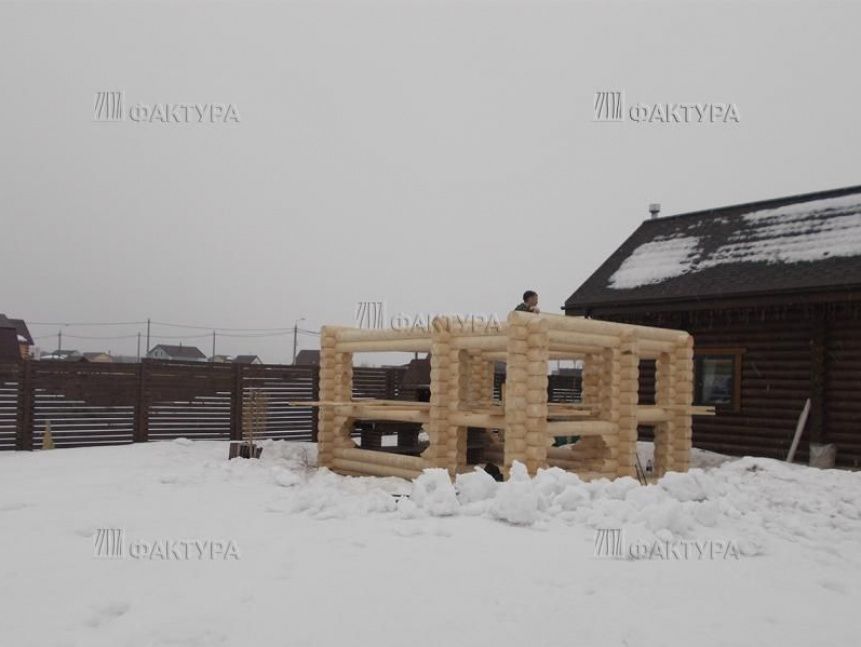 Маленькая беседка из бревна - Чеховский р-н