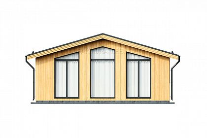 Проект каркасного дома &laquo;Сканди-05&raquo;, 57.8 м². Вид спереди