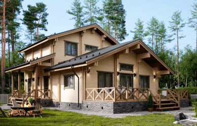 Проект дома из двойного бруса Стриж