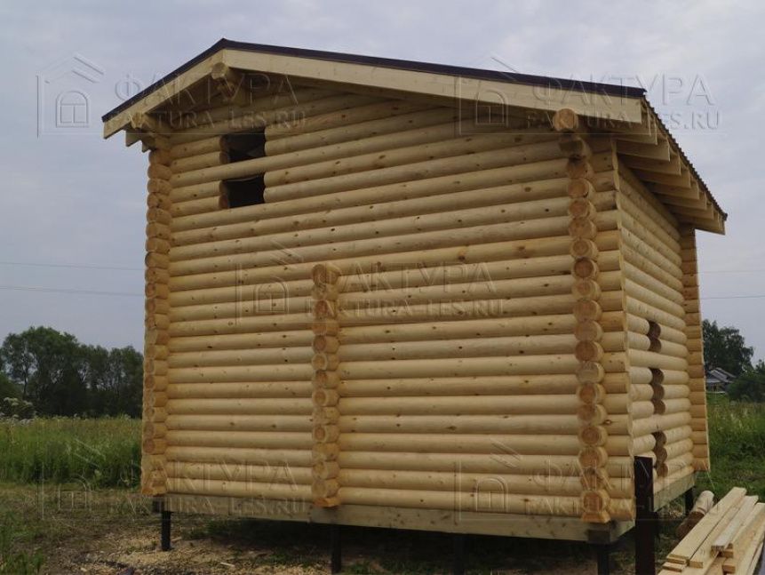 Окна в бревенчатом доме - проект Б-20 в Ярославской обл.