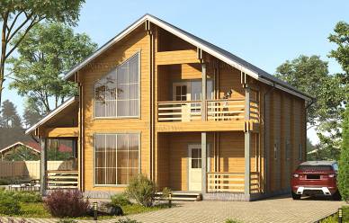Проект дома из двойного бруса Тихий уголок