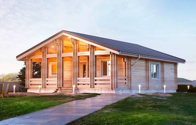 Проект дома из двойного бруса Залесье