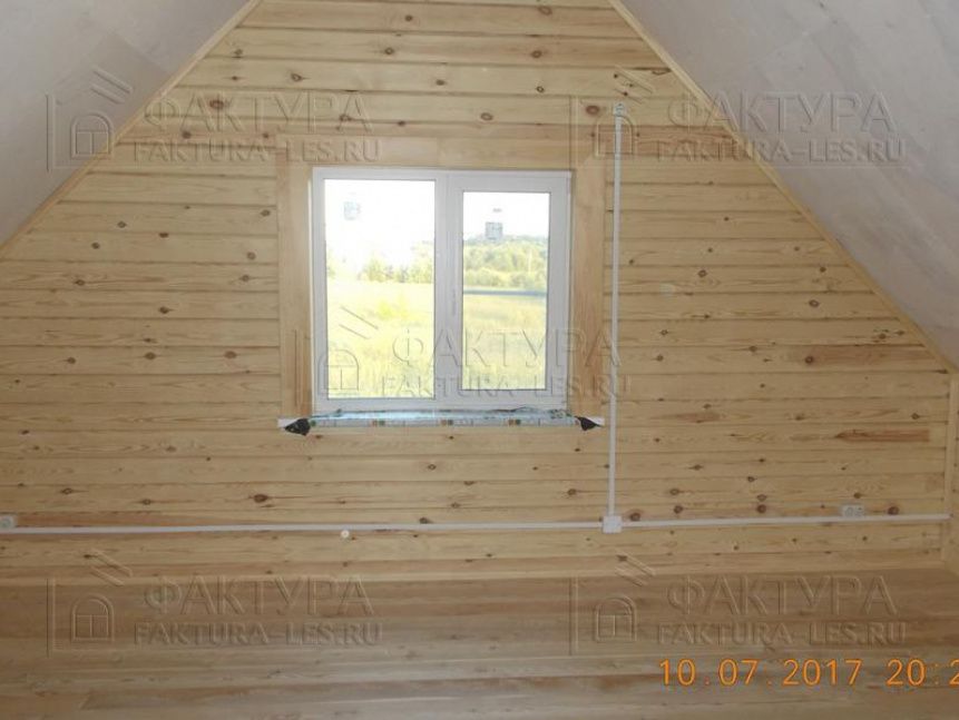 Окна на чердаке - проект из бруса Емеля в Московской обл.