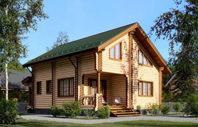 Проект дома из бревна Егерь