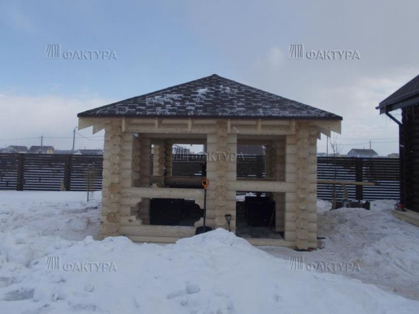 Готовая беседка из бревна - Чеховский р-н