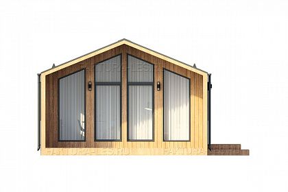 Проект каркасного дома &laquo;Барн-06&raquo;, 58.8 м². Вид спереди