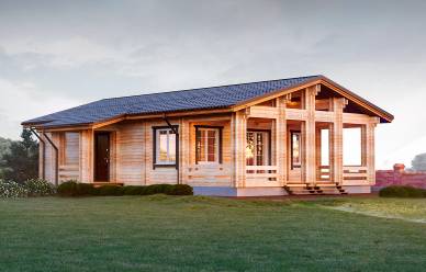 Проект дома из двойного бруса Густомесово