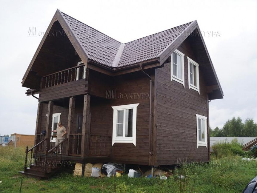 Двухэтажный дом из бруса в Солнечногорском р-не - фото после отделки