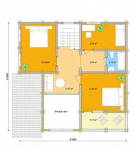 План 2 этажа