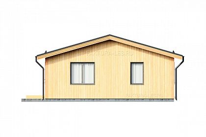 Проект каркасного дома &laquo;Сканди-07&raquo;, 87.2 м². Вид сзади