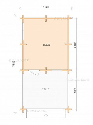  «ДСВ 4x4,5», 23.2 м². Планировка 1 этаж
