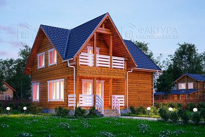 Проект дома из бруса «Саметь», 149 м².