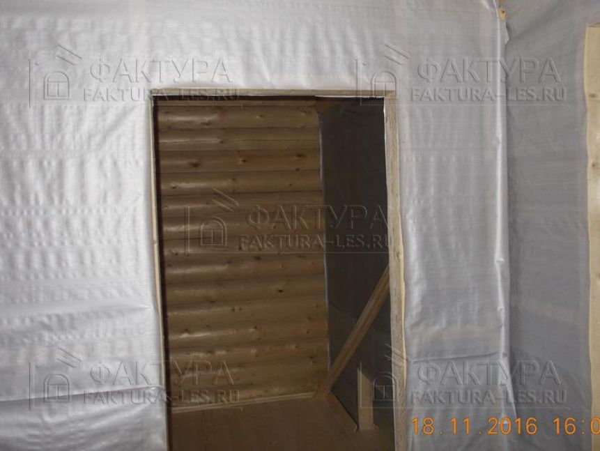 Отделка стен из бревна - проект Б-2 в г. Лобня