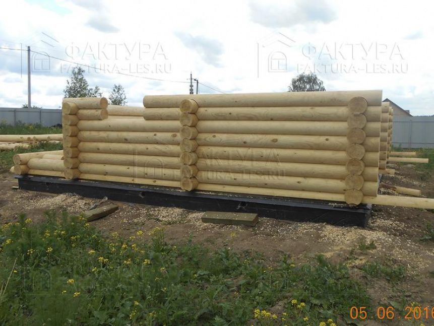 Сруб из бревна - проект бани Б-29