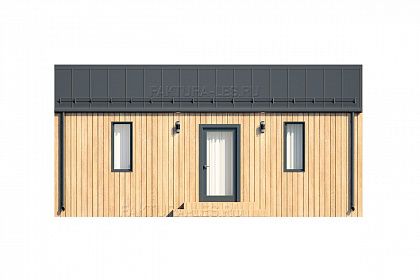 Проект каркасного дома &laquo;Барн-05&raquo;, 42.6 м². Вид справа