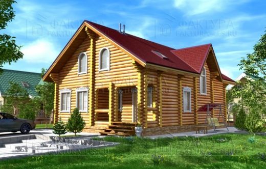 Проект дома из бревна «Соколово» 178 м²