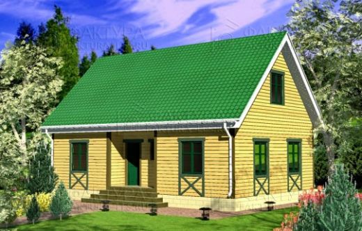 Проект дома из бруса «Запрудня» 127 м²