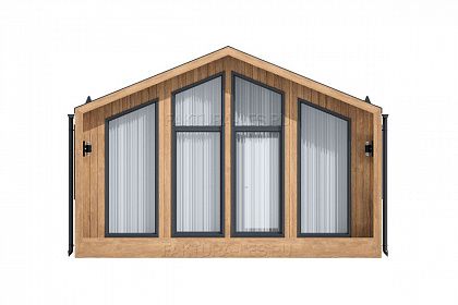 Проект каркасного дома &laquo;Барн-03&raquo;, 31.8 м². Вид спереди